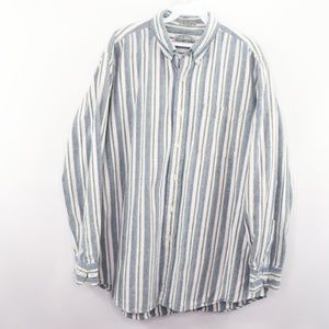 Vintage Multi-Color Striped Color Block Shirt L